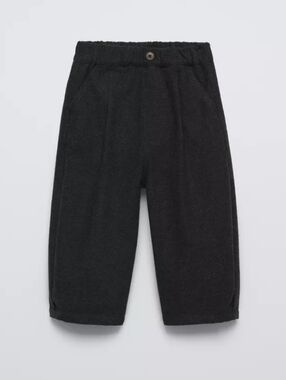 Zara 2T Barrel Leg/ Balloon/ Wide Leg Pants Dark Gray